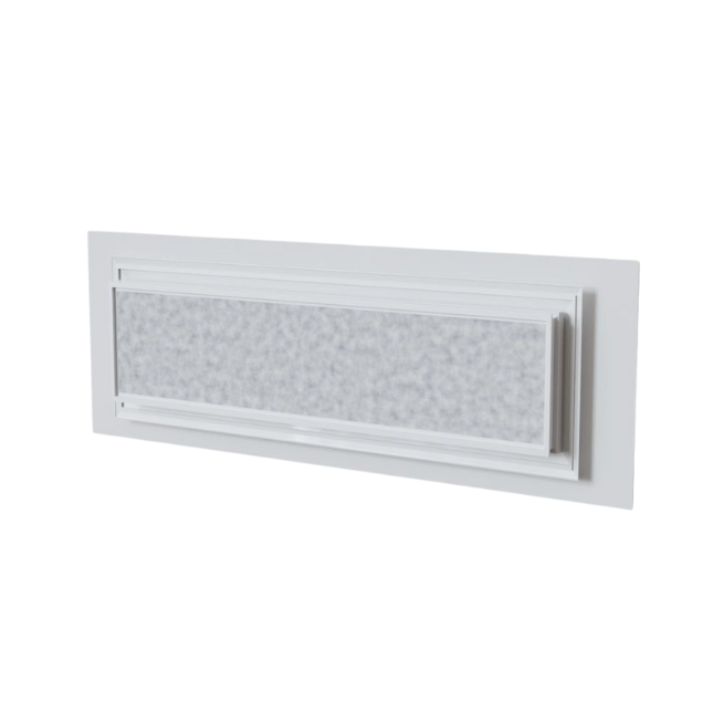 Baillindustrie - Grille de reprise + porte filtre Confort White - Photo produit arriere COL800X200